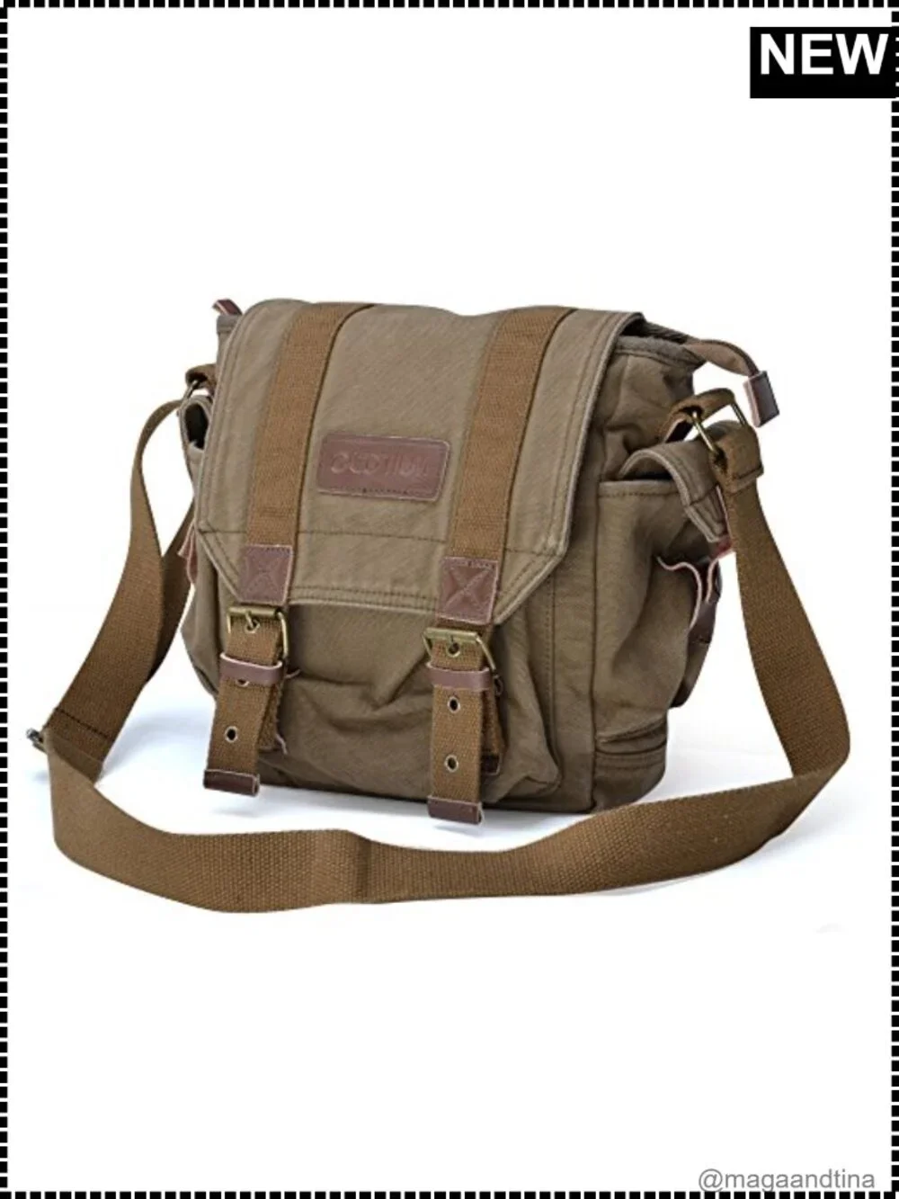 Canvas Messenger Bag Small Vintage Crossbody Satchel Shoulder Purse